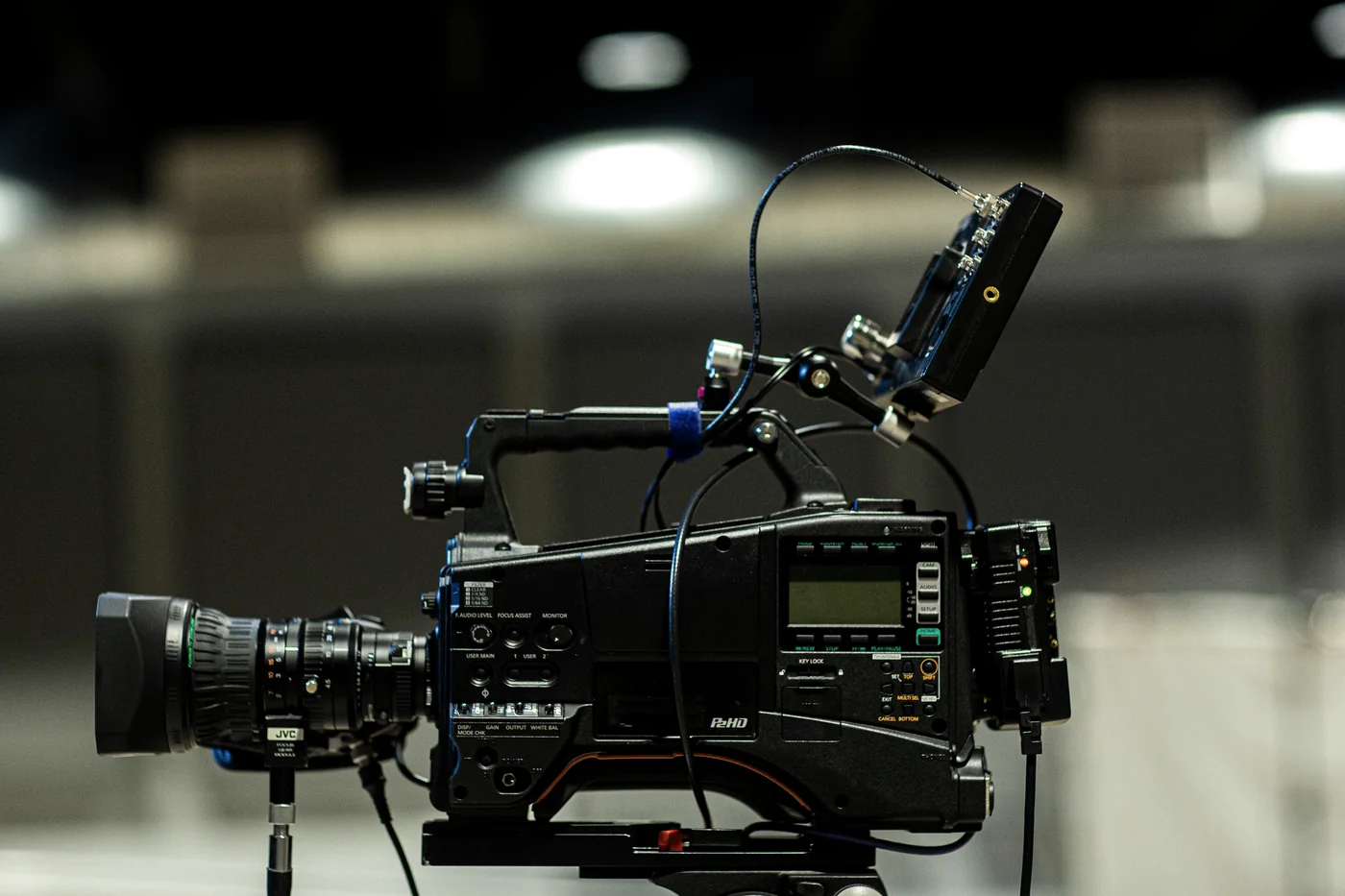 Professional film camera representing media and entertainment
